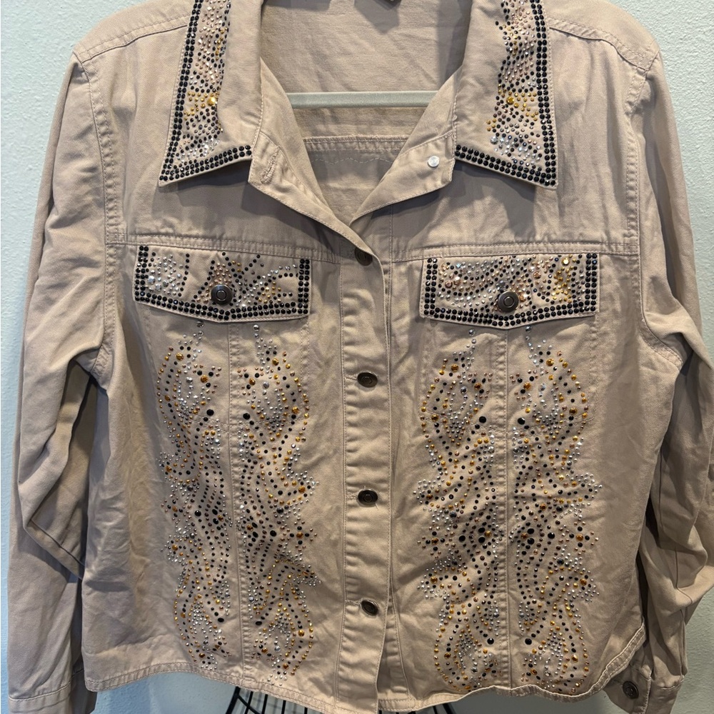 Embellished Tan Jacket